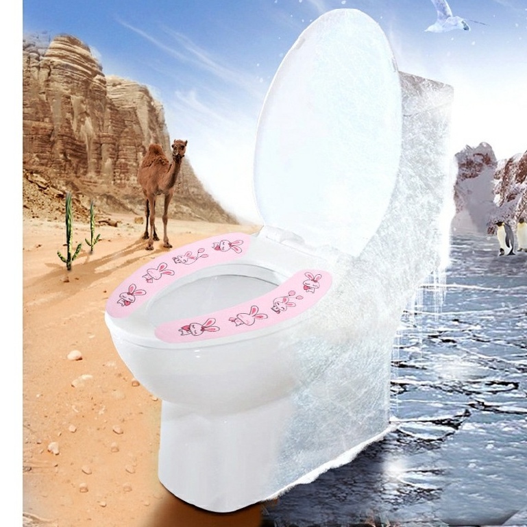 (Bán Buôn Sỉ) ( #dán_bồn_cầu ) Miếng Đệm Lót Bệ Bồn Vệ Sinh Bồn Cầu Họa Tiết Xinh Xắn Chống Thấm Nước Tiện Dụng GG6776