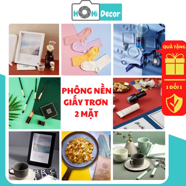 Phông Nền Chụp Ảnh Sản Phẩm, Tấm Phông Giấy 2 Mặt Màu Trơn, Background Decor Chụp Hình Đẹp  - Shop Hohi Decor