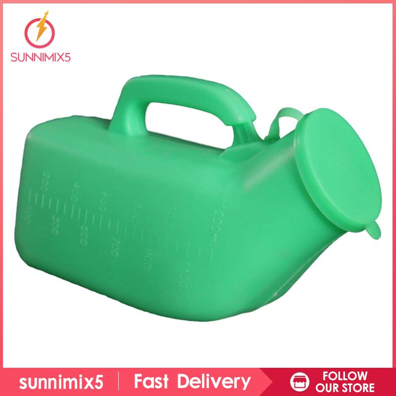 [Trend Sport] Bình Đi Vệ Sinh Nam Có Tay Cầm Và Nắp Đậy 1200ml Màu Xanh Dương Seniors Du Lịch