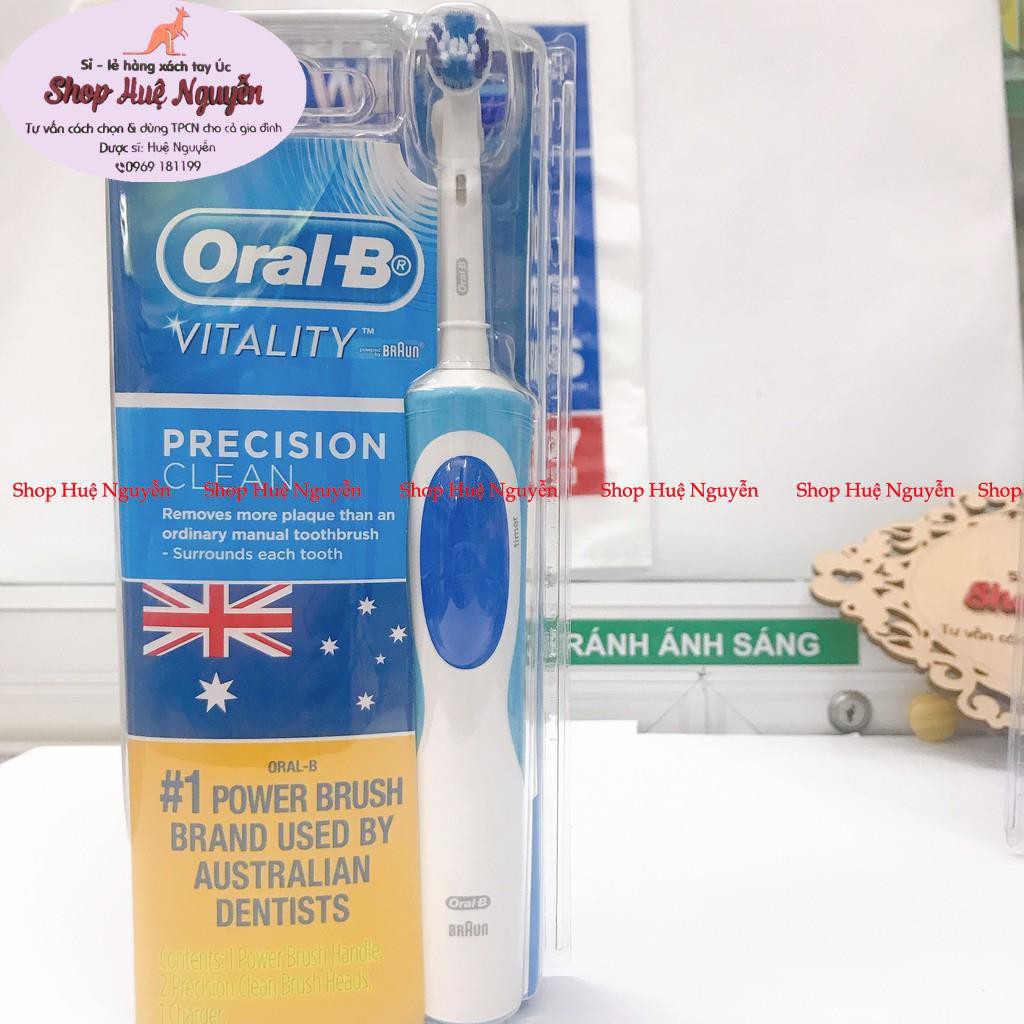 Bàn Chải Điện Oral B Vitality Pro White Electric Toothbrush tặng1 đầu bàn chải Úc