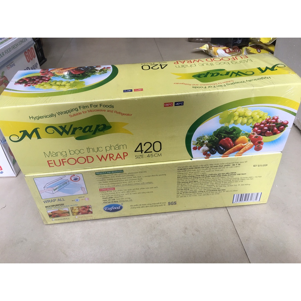 Màng Bọc Thực Phẩm EUFOOD Wrap 420 - Size 45cm x 250m