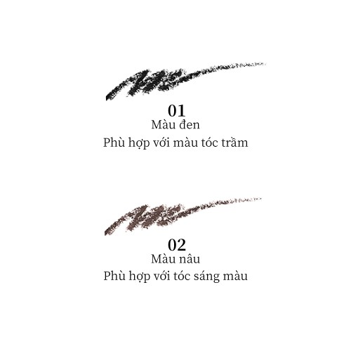 Chì kẻ mắt hữu cơ 2 đầu naturaglacé Eyeliner Pencil (01 - Màu đen) nét mảnh tự nhiên, lâu trôi, 0.14g