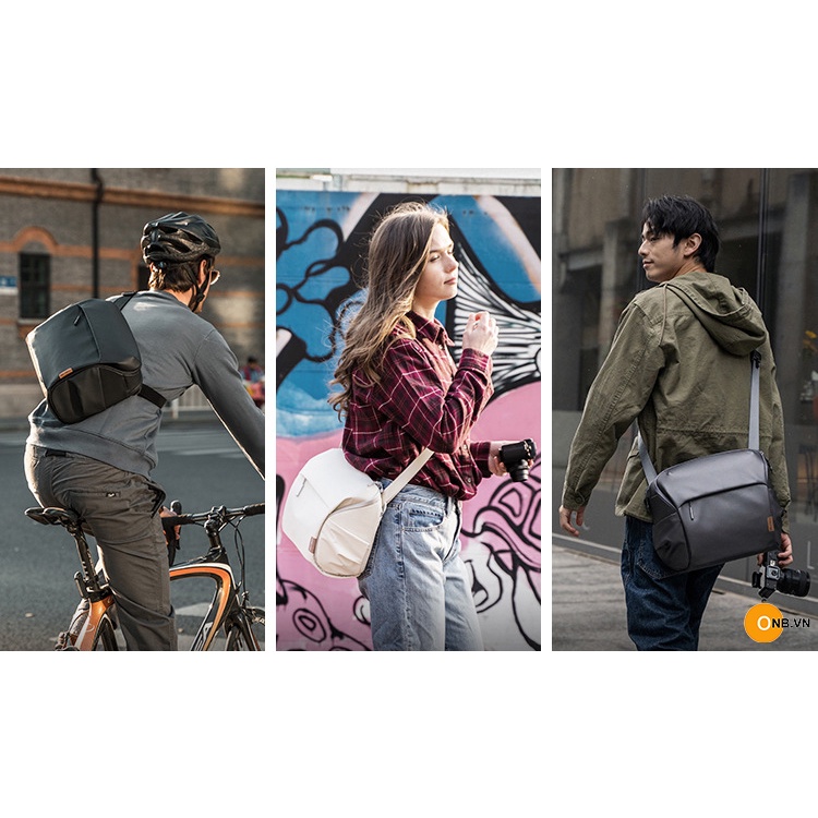 PGYTECH One Go Shoulder Bag 10L - Túi đeo máy ảnh du lịch dòng cao cấp Màu Đen