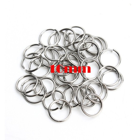 Bộ 200 vòng kim loại làm đồ trang sức thủ công 3/4/5/6/8/10/12mm