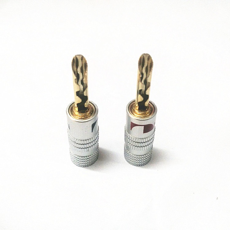 Rắc cắm bắp chuối 4mm Nakamichi vỏ nhôm chân đồng mạ vàng (1 chiếc)