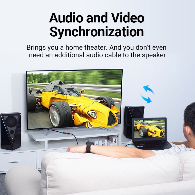 Đầu chuyển đổi Vention HDMI 4K 60HZ HDTV chuyên dụng nối dài cáp PS4 HDMI