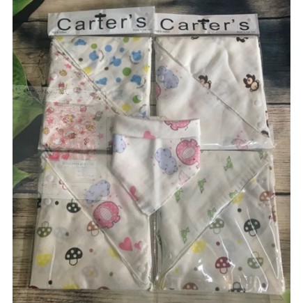 Sét 10 yếm xô quàng cổ Hàng Carter’s Việt Nam ( 1 túi 10 chiếc)