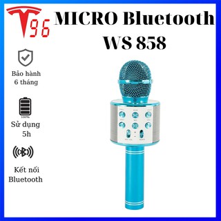 MICRO karaoke bluetooth WS 858 không dây có loa