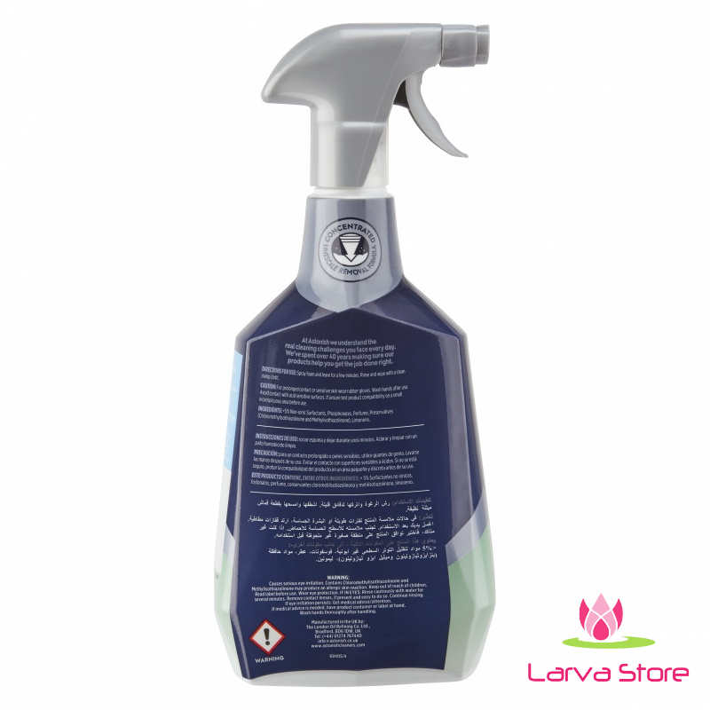 Chai Xịt Vệ Sinh Cặn Vôi, Cặn Canxi Chuyên Dụng Bạch Đàn Tươi Mát Astonish 750ml C6940 - Larva Store