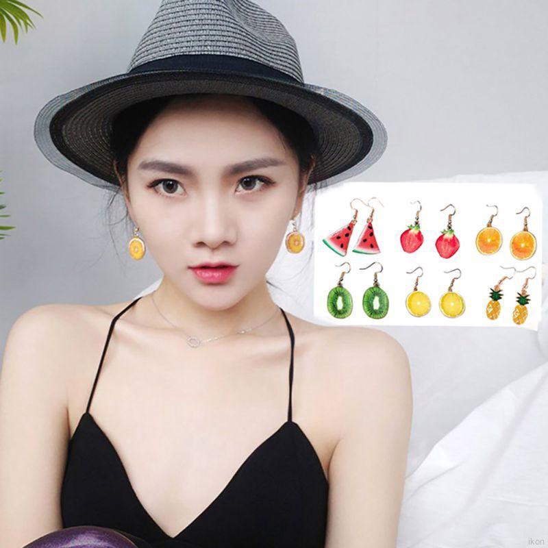 Bông tai dài hình trái cây dễ thương