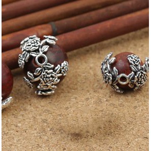 Charm bạc s925 hoa bọc đá Kiểu 2 CH015