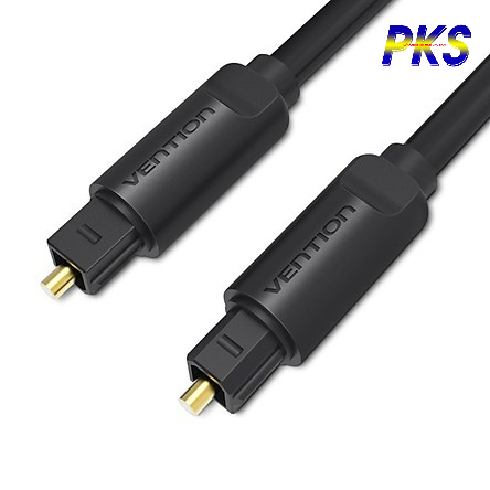 Cáp audio quang Toslink Optical 2m cao cấp đen chính hãng Vention