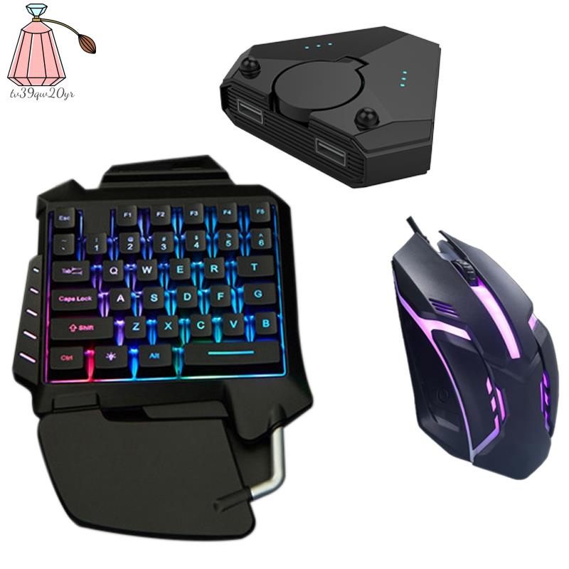 Bộ chuyển đổi + bàn phím + chuột bluetooth 5.0 cho chơi game PIBG trên điện thoại IOS Android tiện dụng