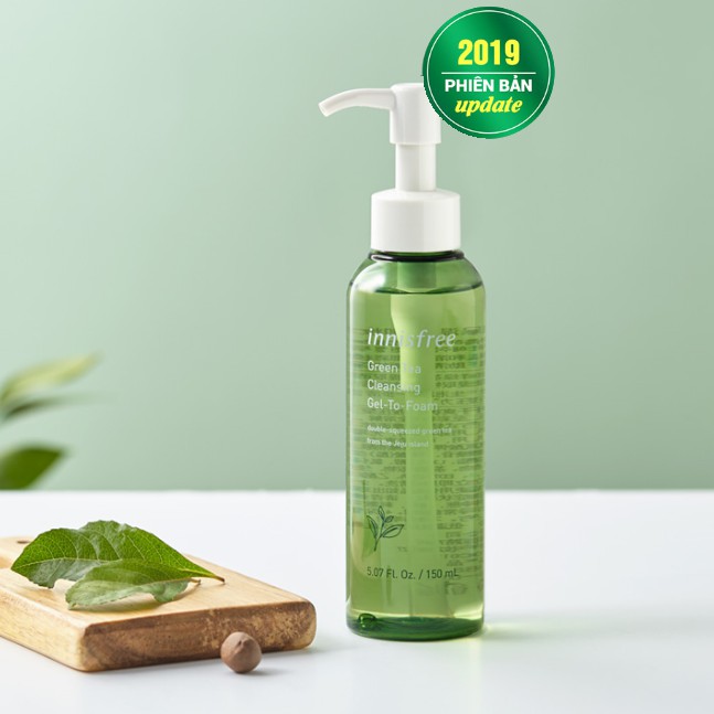 Gel Tẩy Trang Innisfree Green Tea Cleansing Gel-To-Foam (150 ml)