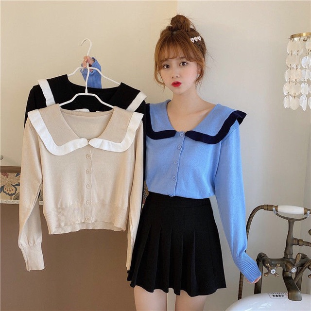 Áo len cổ thuyền siêu xinh
