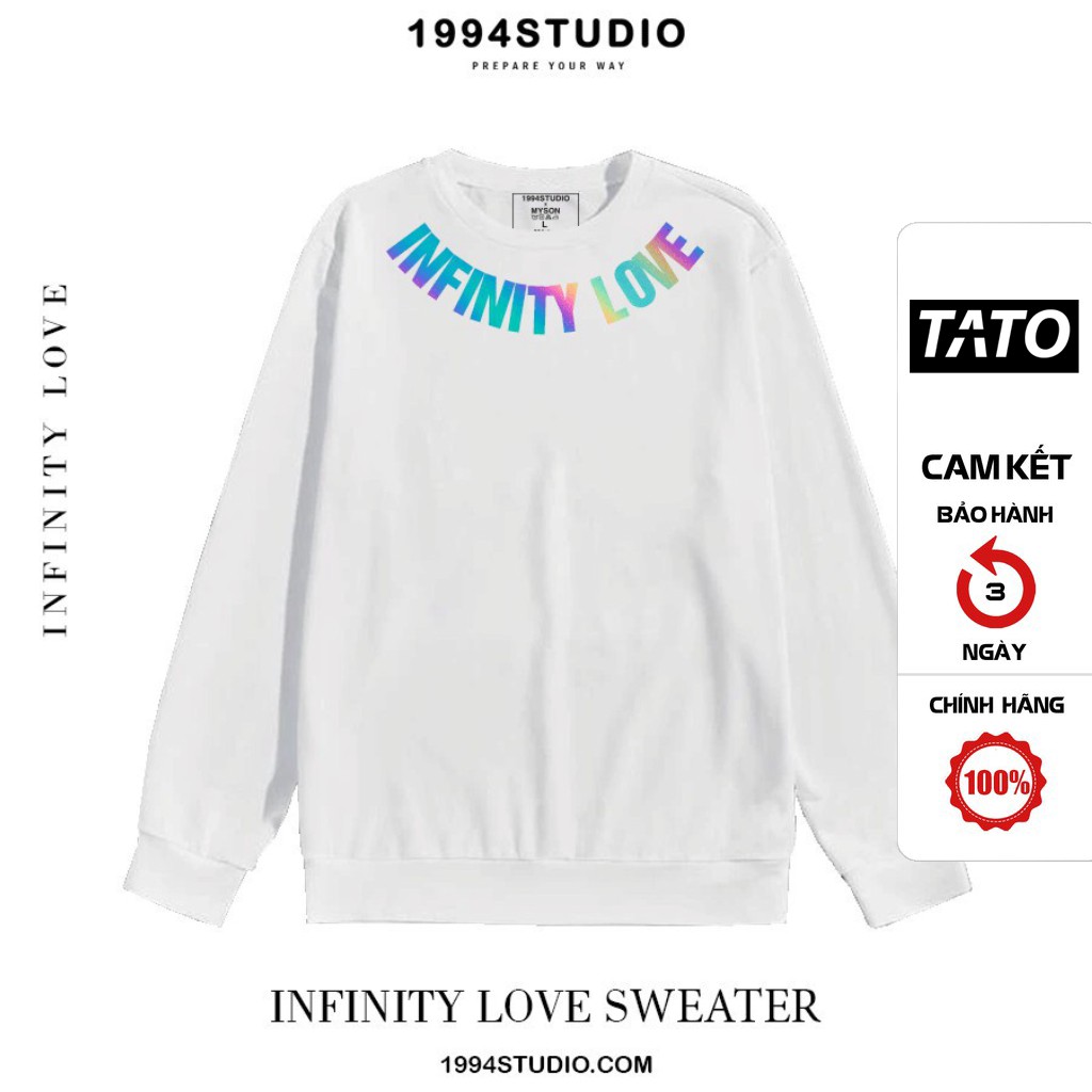 Áo Sweatrer IF.T in chữ Infinity Love Phản Quang 7 màu Áo nỉ Dài tay Unisex in hiệu ứng Hologram TATO_OFFICIAL
