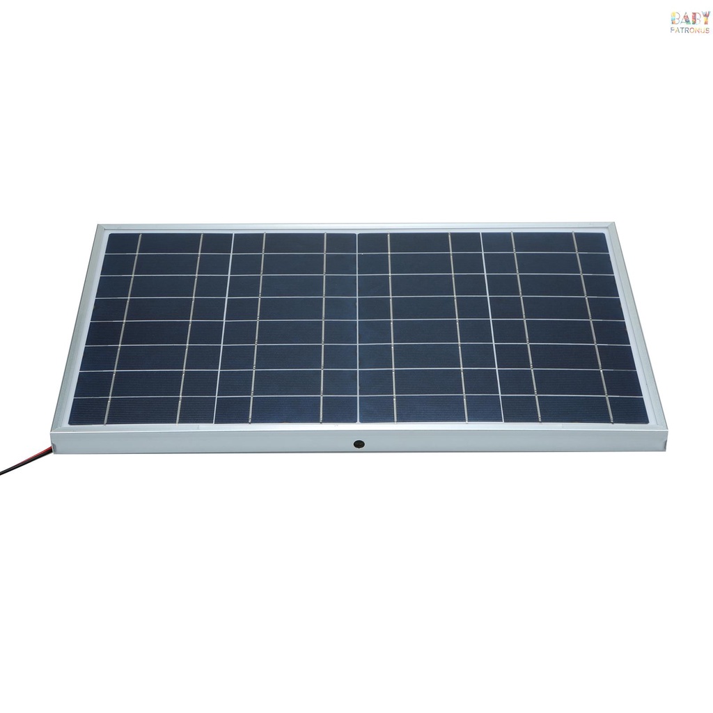 Tấm Pin Năng Lượng Mặt Trời 30W D C 12V/18V Chống Nước Kèm Kẹp Cá Sấu/ IP65