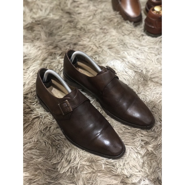 [TonaShoe] [Giày 2hand] [Size 42] Giày Tây Lười Single Monstrap Màu Nâu Mũi Nhọn