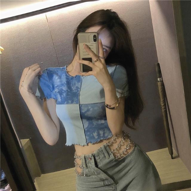 Áo croptop BH ngắn tay ôm dáng thời trang 2021 dành cho nữ