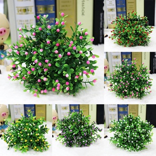 Cành 15 nhánh hoa lá giả màu sắc xinh xắn làm từ nhựa dùng trang trí đám cưới đa năng tiện dụng