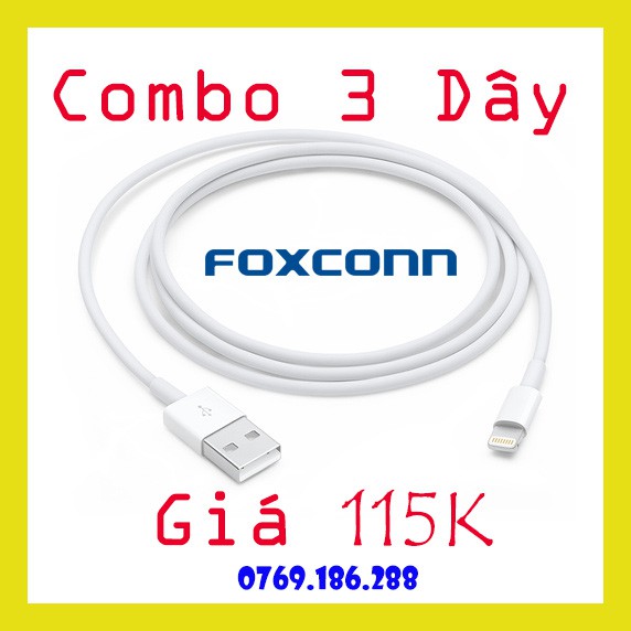 [Combo] 3 Cáp Iphone Zin - Hàng chính hãng Foxconn