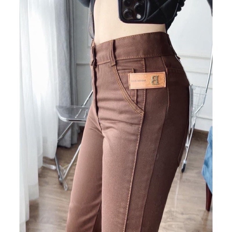 Quần jeans baggy Z nâu tây siêu hot