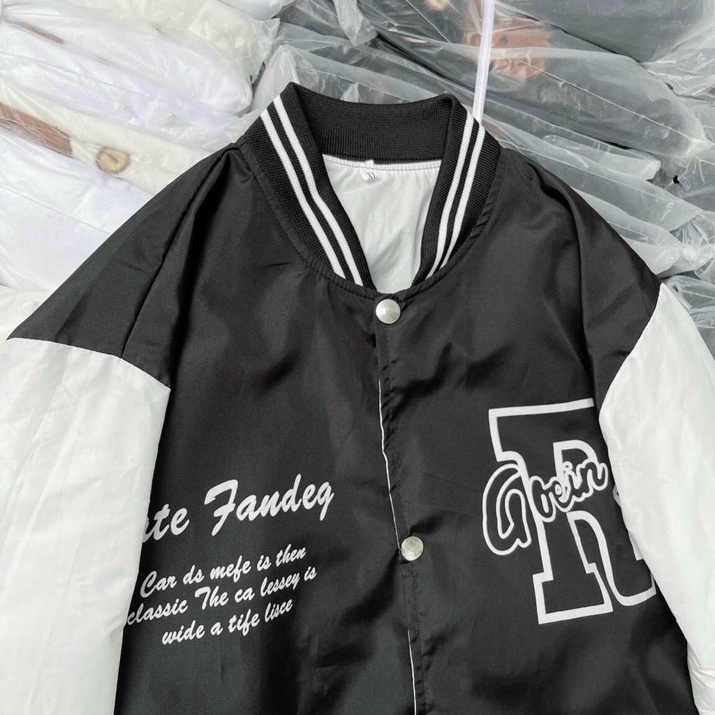 [Freeship] Áo khoác dù bomber in unisex chữ R thời trang Miamo TP112