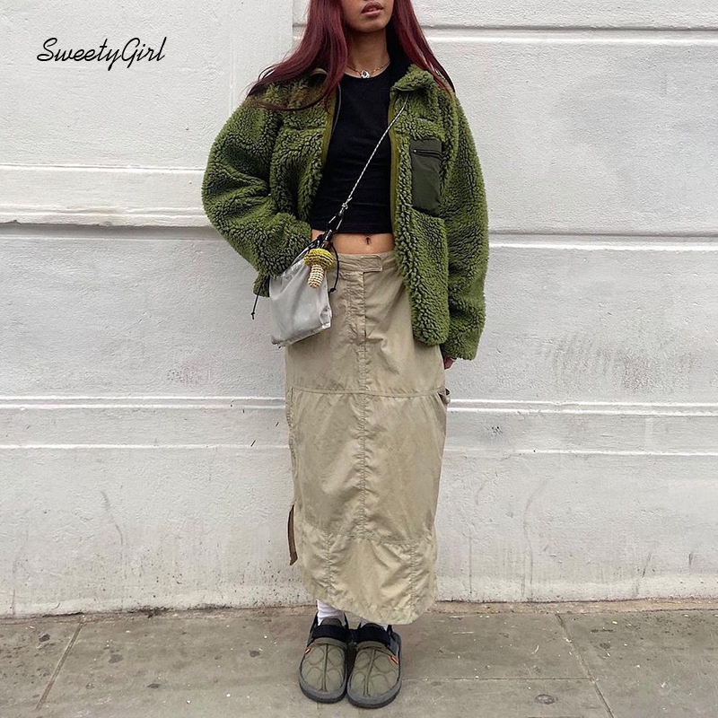 Chân Váy Dài Lưng Thấp Màu Trơn Phong Cách Đường Phố Thời Trang Cho Nữ 2022