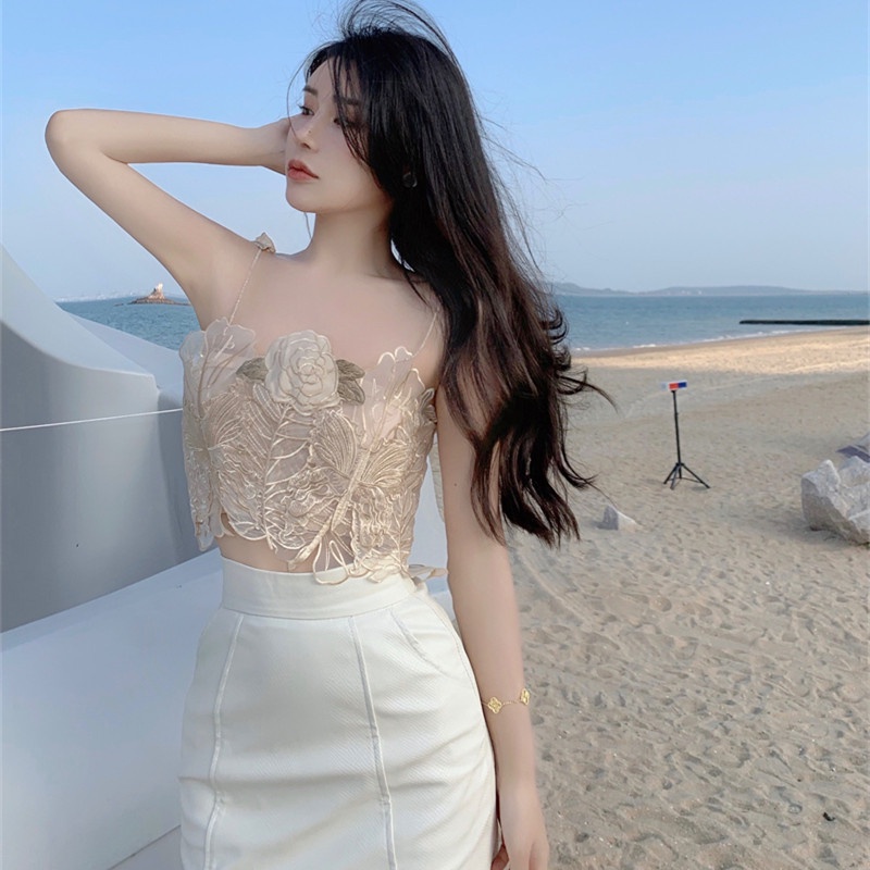 Áo Ống Thêu Hoa Quyến Rũ Hợp Thời Trang