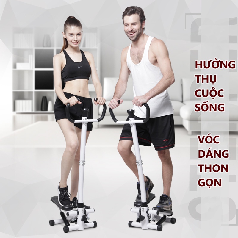 Máy bước bộ tại nhà có tay cầm thon gọn vận động thể dục tại gia  săn chắc rèn luyện sức khỏe -Giao hàng nhanh