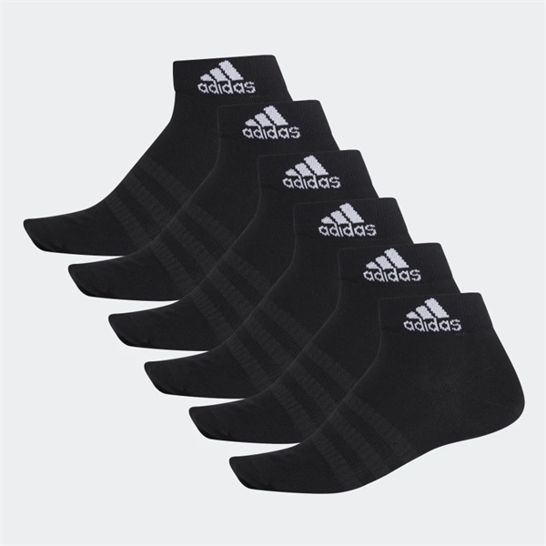Adidas Bộ 6 Đôi Tất Cổ Chân - Black / Black