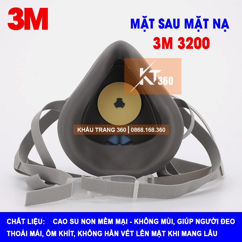 Thân Mặt Nạ Phòng Độc 3M 3200 (Chưa Gồm Phụ Kiện).