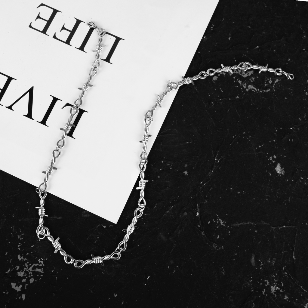 Vòng Cổ Choker Dây Gai Kim Loại Cá Tính Phong Cách Gothic Hip-hop Cho Nữ/Bé Gái