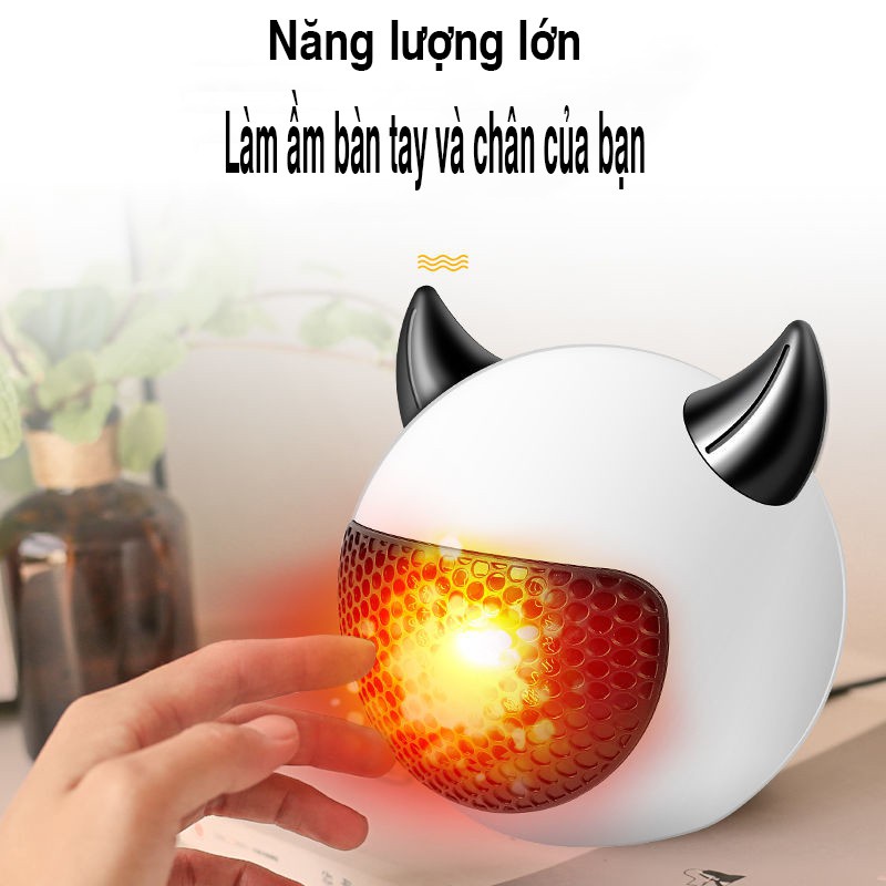 Máy sưởi mini cầm tay để bàn 2 chiều đa năng cao cấp chống bỏng, chống lật hình thù đáng yêu