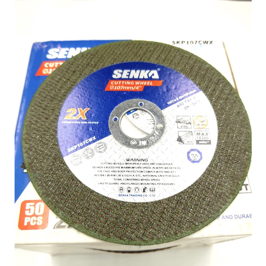 01 VIÊN ĐÁ CẮT 107MM/4 SIÊU MỎNG CHUYÊN CẮT THÉP - INOX CÔNG NGHỆ ĐỨC HIỆU SENKA
