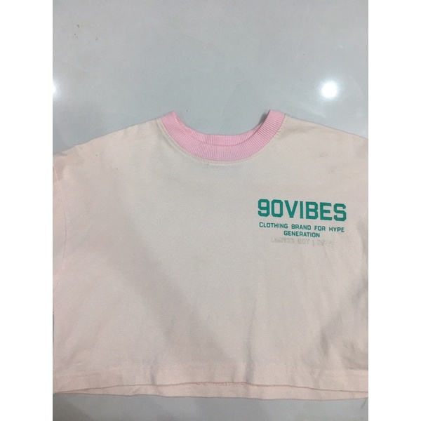 Pass croptop 90vibes hồng nhạt