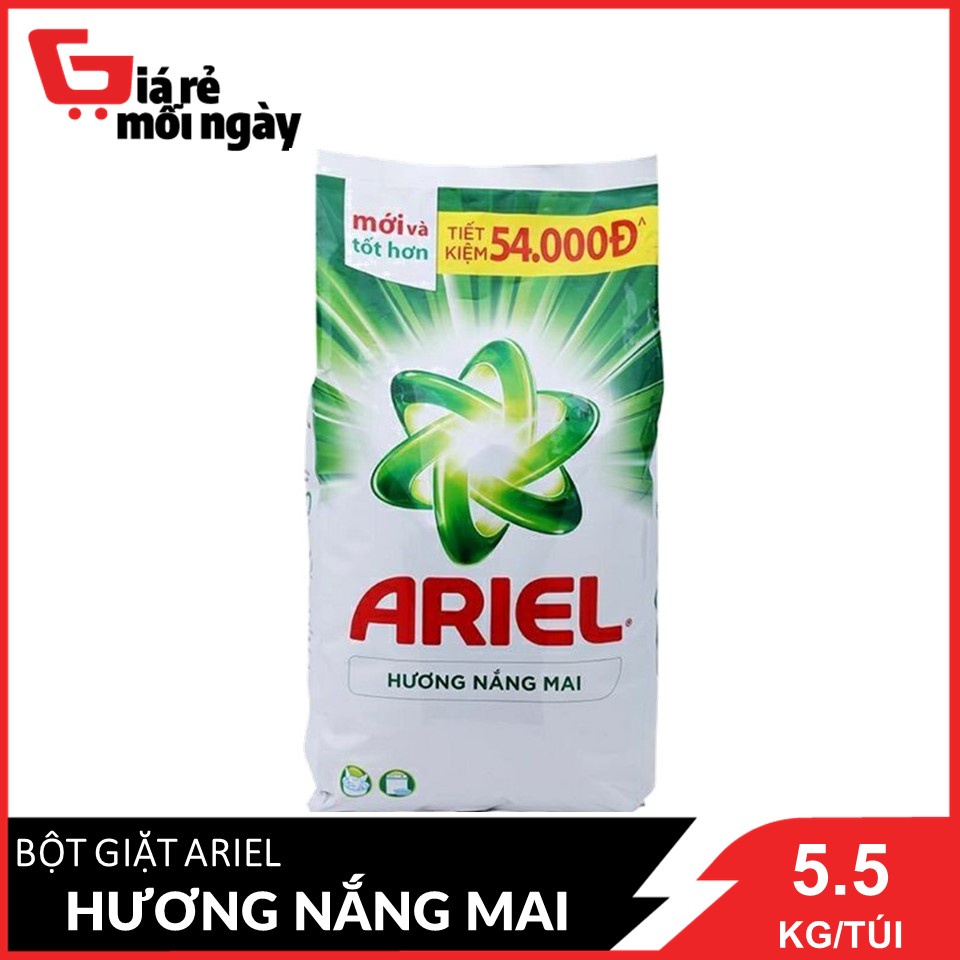 Bột giặt Ariel Nắng mai sạch nhanh 5.5KG