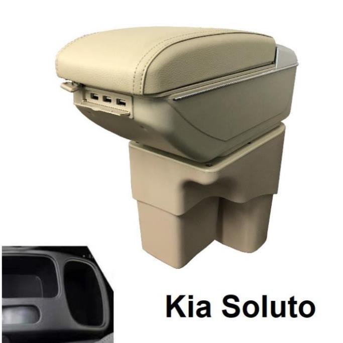 Hộp tỳ tay xe hơi cao cấp Kia Soluto và Kia Soul tích hợp 7 cổng USB Hàng Loại 1