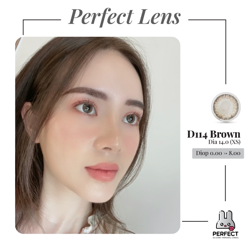 Lens ẢNH MẮT THẬT , Kính Áp Tròng Có Cận và Không Cận , D114 BROWN DIA 14.0 XS , Hạn Sử Dụng 1 Năm , Giá Sale