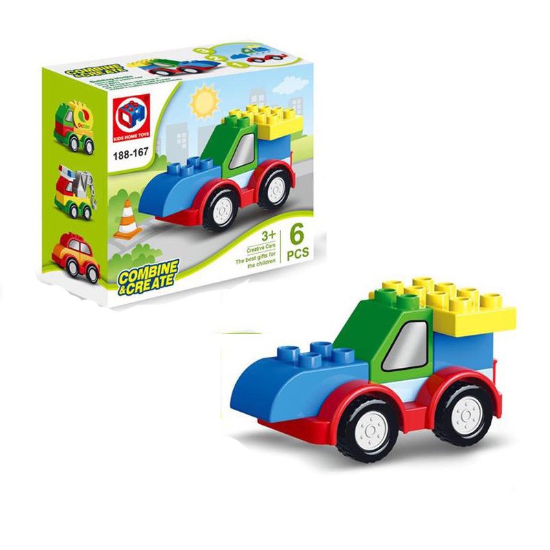 Đồ Chơi Cho Bé 𝑭𝑹𝑬𝑬𝑺𝑯𝑰𝑷 Lego Xếp Hình Ô tô 6 Chi Tiết