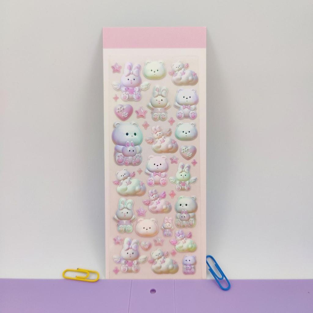 Steve Nhãn Dán Trang Trí Hình Đám Mây Và Thỏ Dễ Thương