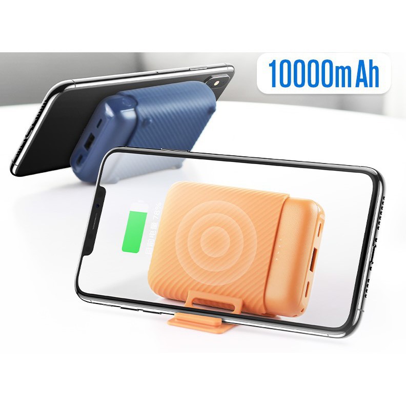 Sạc dự phòng không dây P51 Mini chính hãng Rock 10.000mAh