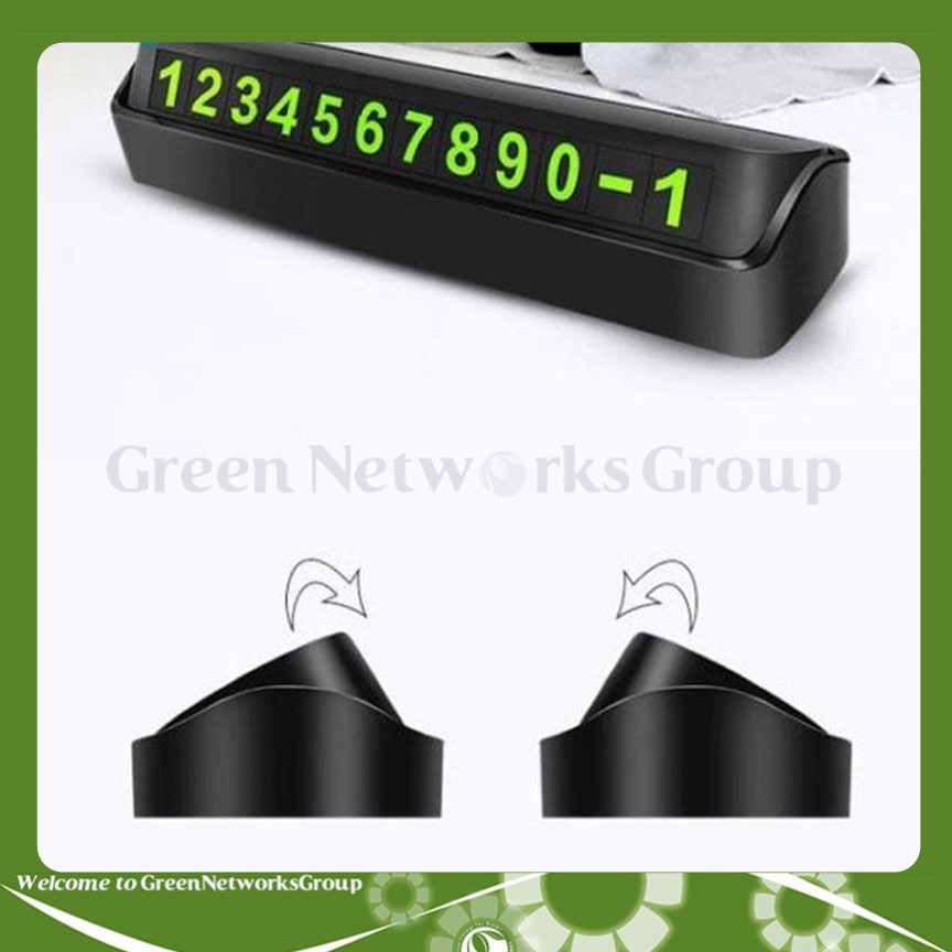 Bảng ghi số điện thoại, thẻ đỗ xe hiển thị số điện thoại gắn Taplo xe hơi, xe ô tô Greennetworks ( 1 cái )