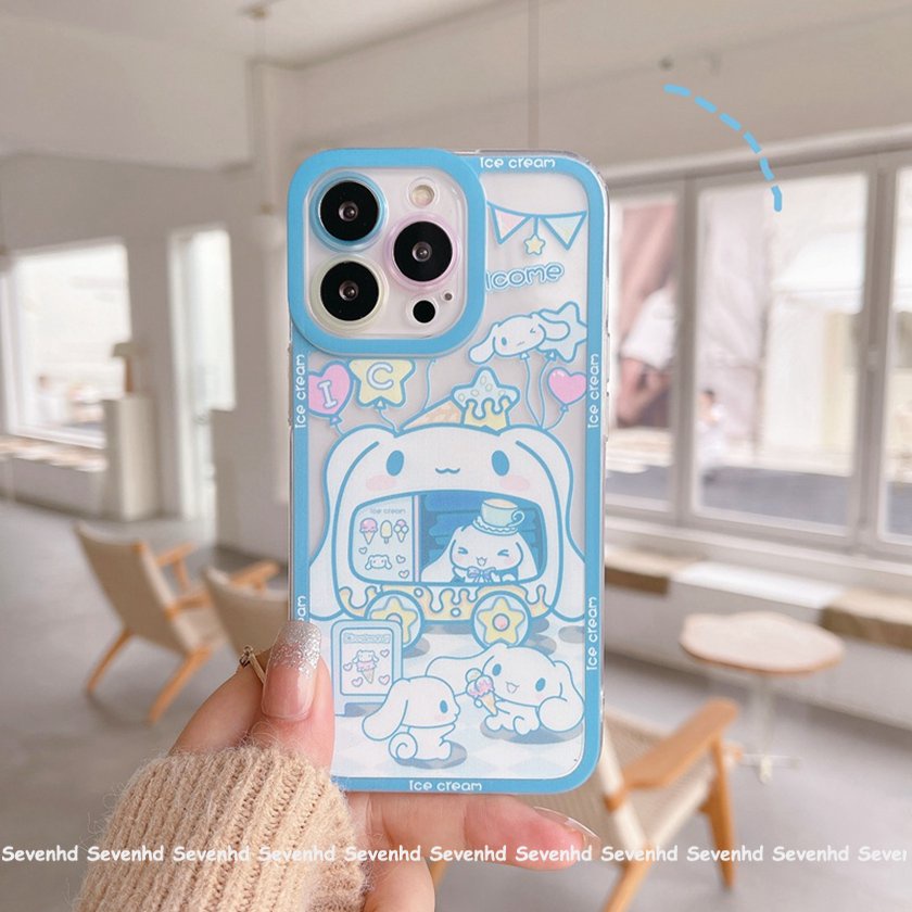 Ốp Điện Thoại Họa Tiết Hoạt Hình Mắt Thiên Thần / Cún Cinnamon Cho iPhone 14 13 12 11 Pro Max SE2020 X XR Xs Max 7 8 6 6s Plus