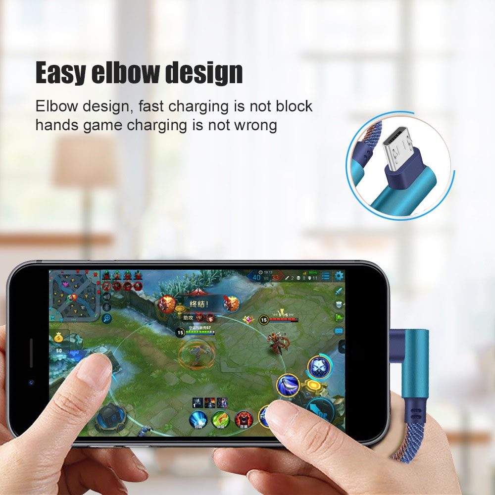 Dây Cáp Sạc Nhanh Qipin 1M 90 Độ Cổng Micro USB Type-c Cho Điện Thoại