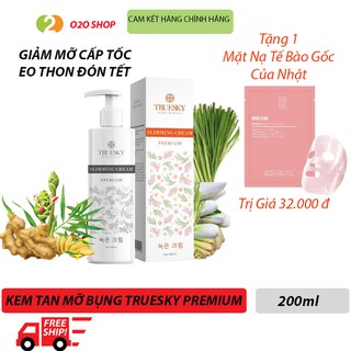 Kem Tan Mỡ Bụng Cấp Tốc 200ml Chiết Xuất Quế Gừng Truesky Premium Dạng Vòi Nhấn O2O Shop