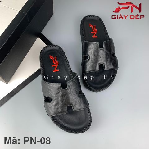 Dép nam quai ngang xỏ ngón quai chữ H da bò 100%