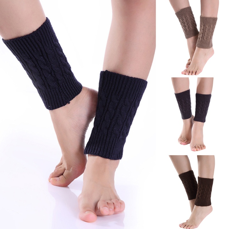 Vỏ Bọc Ống Chân Dệt Kim Giữ Ấm Mùa Đông Co Giãn