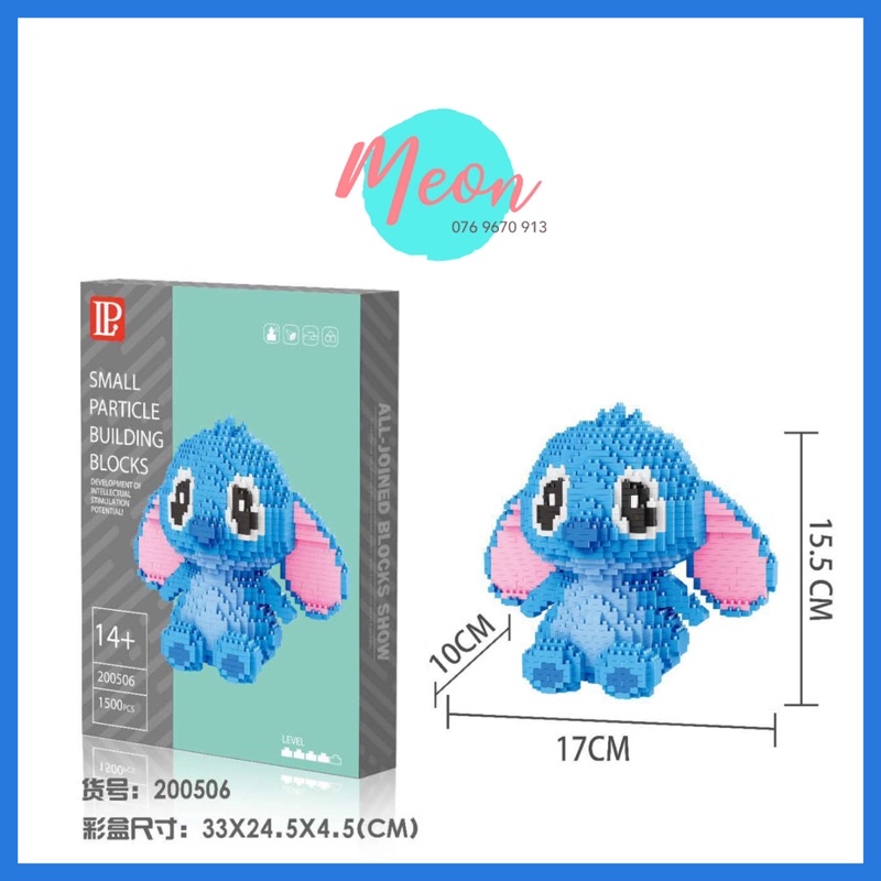 Xếp hình lego - Miniblock Stitch Hồng Baby - Size XL 1671 pcs