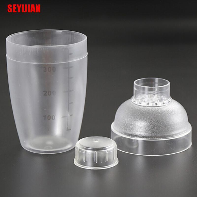 (SEY) Plastic Cocktail Shaker Mixer Wine Cup Martini Bartender Transparent Drink Mug